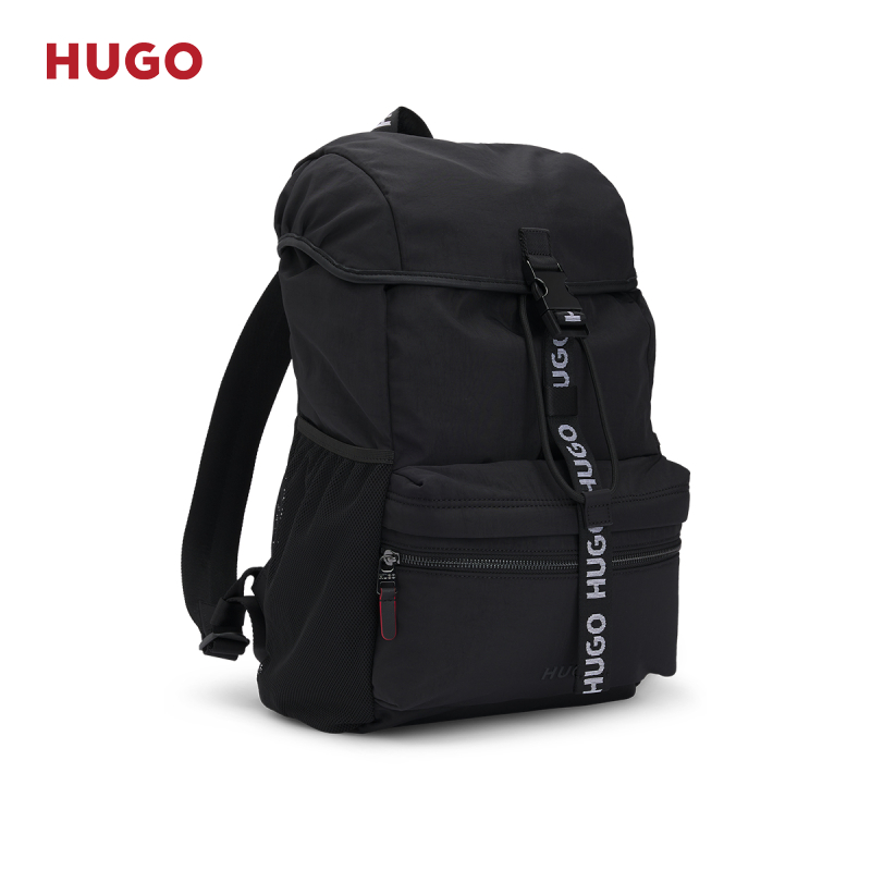 HUGO BOSS雨果博斯男士秋季顶部提手品牌标识装饰双肩背包