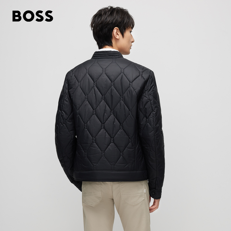 【机车风夹克】HUGO BOSS男士潮流轻盈绗缝机能夹克