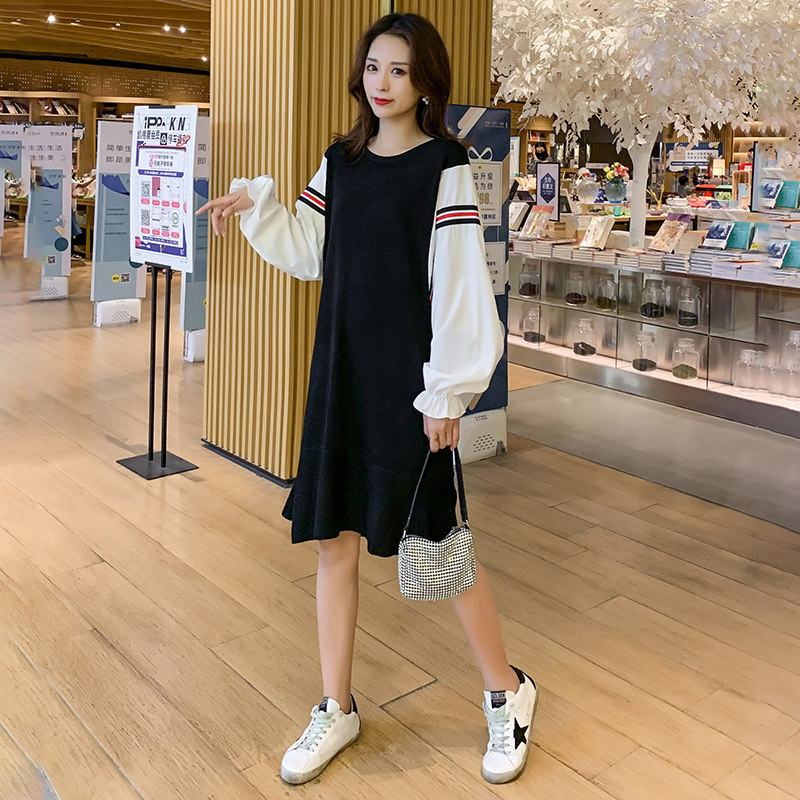 孕妇装春秋款上衣2020潮妈连衣裙 宝朵儿连衣裙