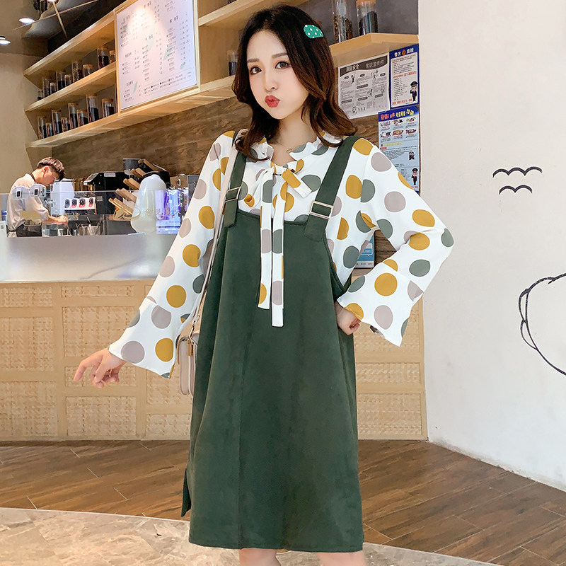 孕妇秋装2020潮妈外出时尚款连衣裙 宝朵儿连衣裙