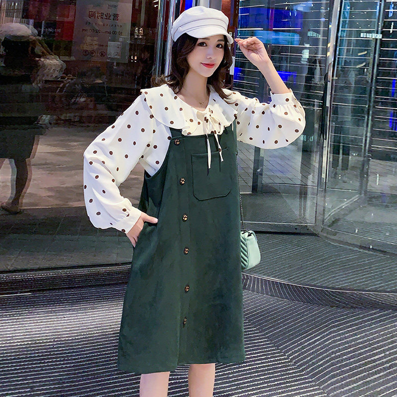 孕妇秋装时尚款2020新款潮妈连衣裙 宝朵儿连衣裙