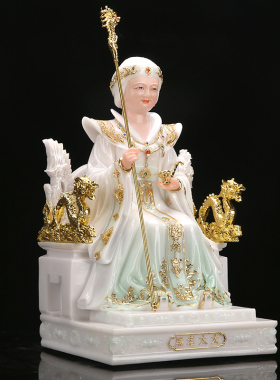 慈缘阁汉白玉客厅神像黑妈妈像