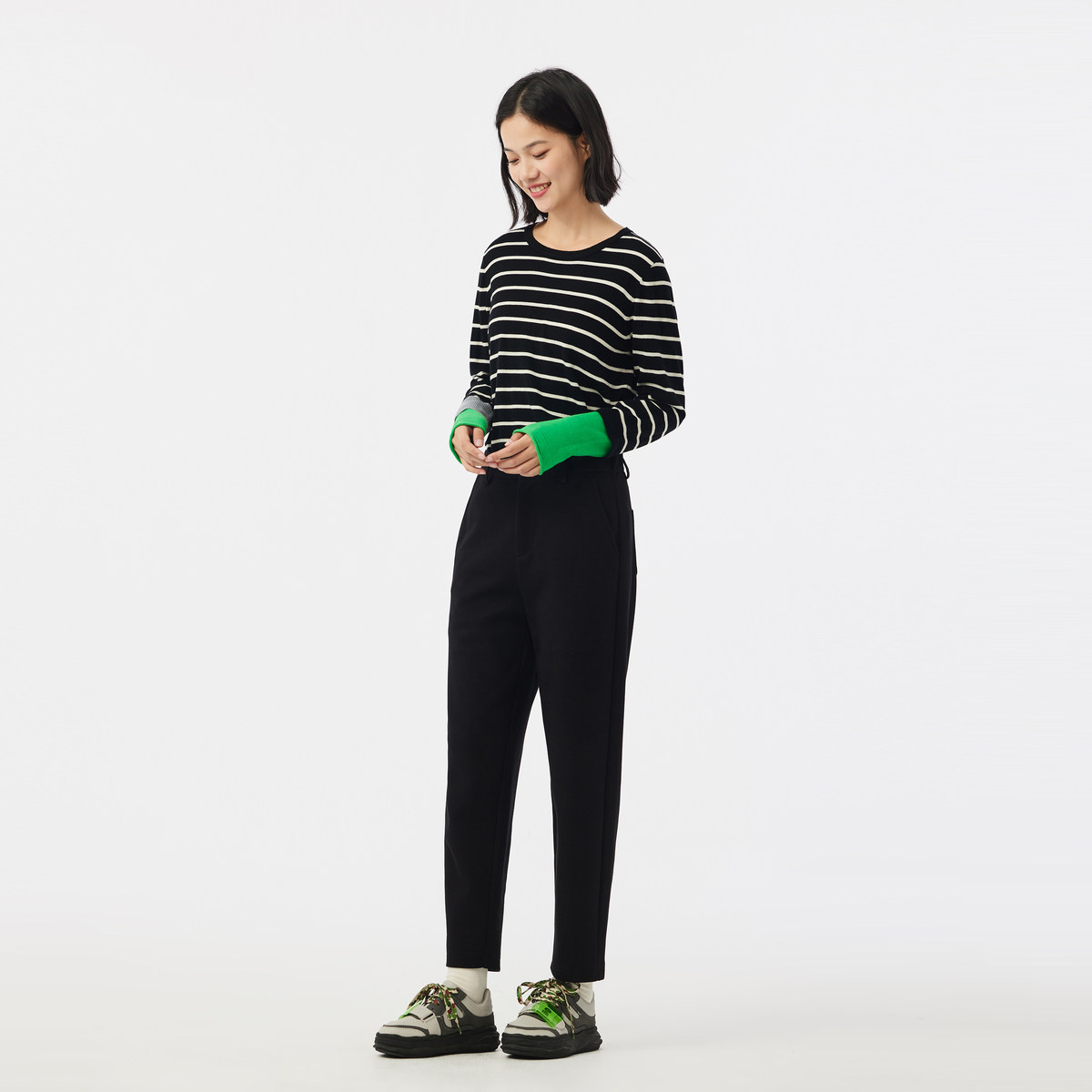 飞鸟和新酒商场同款女装洋气新款时尚显瘦休闲裤长裤女FR41014011