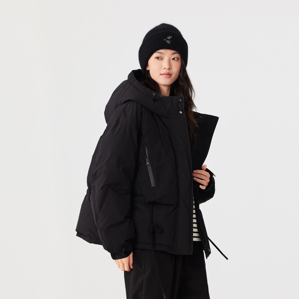 飞鸟和新酒商场同款女装新款三防短款休闲羽绒服女FZ470012019