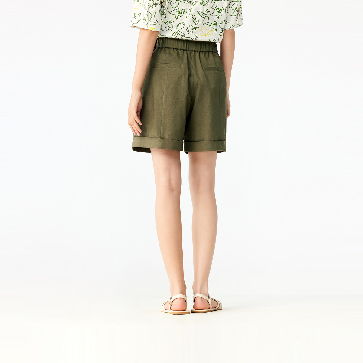 飞鸟和新酒商场同款女装季款轻薄休闲裤五分裤女FR430142017