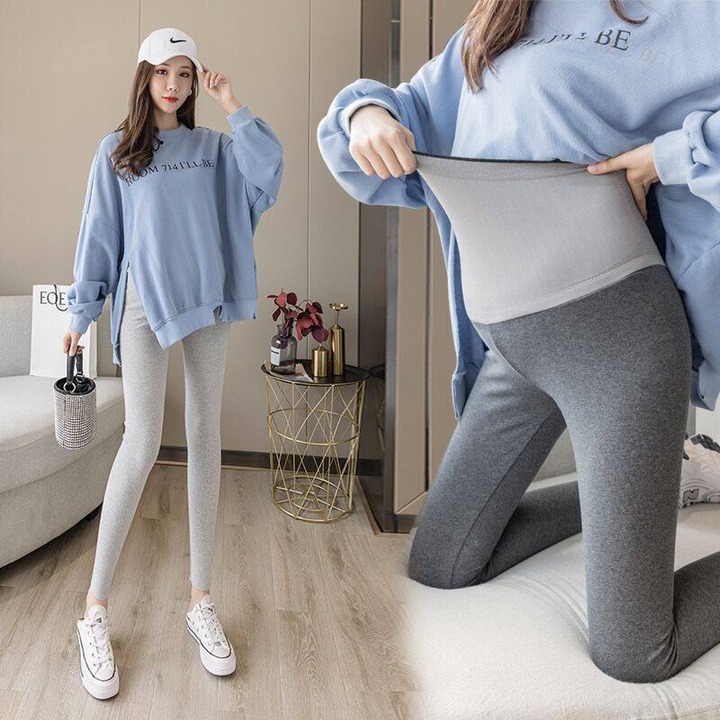 2023孕妇裤春秋款潮妈外穿打底裤 粉红仔仔孕妇打底裤