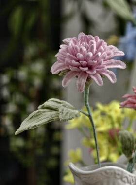 纯手工大丽花扭扭棒花假花摆设客厅餐桌装饰品插花束摆件花艺摆设