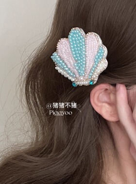 手工定制原创设计珍珠发夹
