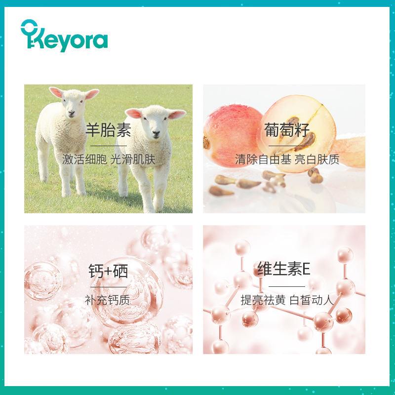 新西兰进口keyora羊胎素精华软胶囊卵巢保养羊胎盘素子宫女性澳洲