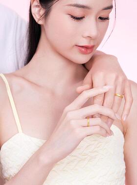 （金包银定制,细节咨询客服）黄真金天对侣然礼婚钻石戒款嵌指情