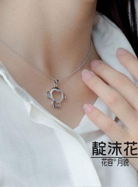 猴子动物锆石甜美风饰品锁骨链