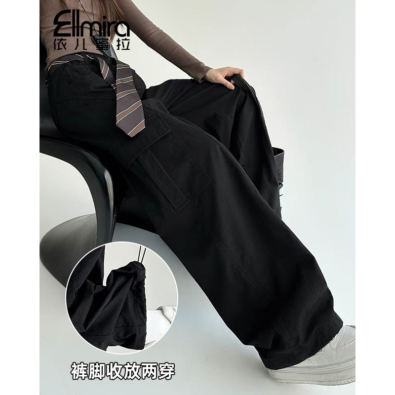 9539~9542女童工装裤秋季儿童长裤运动裤宽松休闲洋气中大童潮酷,淘宝优惠券,粉丝福利购,淘宝优惠卷