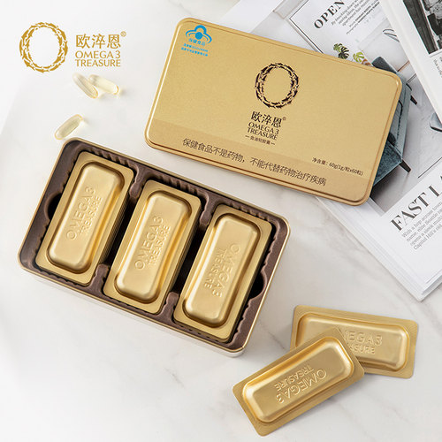 配礼袋 欧淬恩金装高纯度鱼油omega3中老年欧米茄3脂肪酸官方正品 - 图0