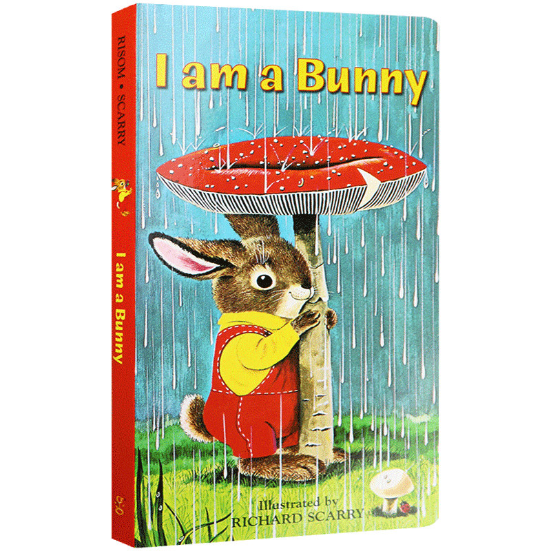 I am a Bunny我是一只兔子英文原版绘本 0-3岁幼儿童宝宝英语启蒙纸板书 搭好饥饿的毛毛虫dear zoo晚安大猩猩brown bear - 图3
