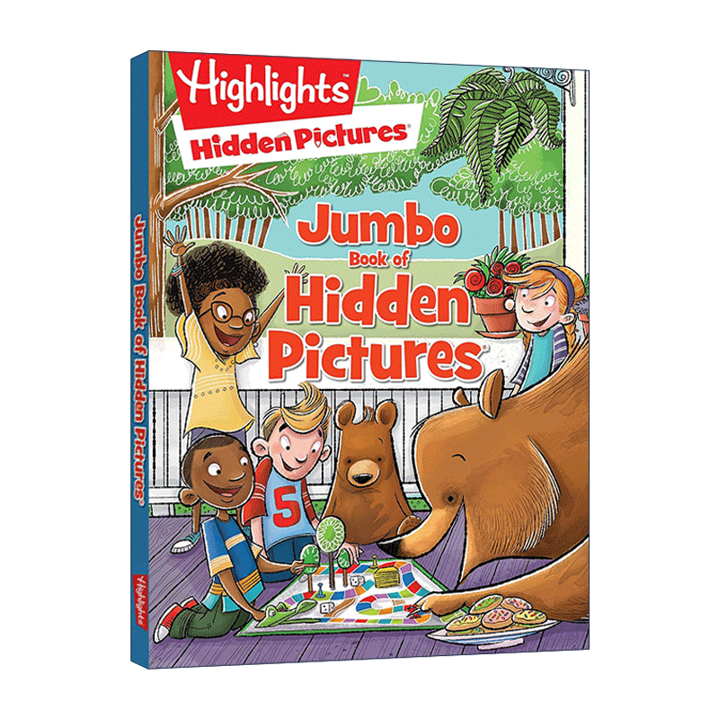 隐藏图片巨型书 英文原版 Jumbo Book of Hidden Pictures Highlights Jumbo Books & Pads 词汇学习 谜题 亮点儿童益智游戏活动书