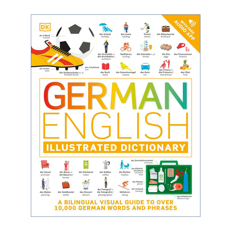 德英双语图解词典  英文原版 German English Illustrated Dictionary 英文版 进口英语原版书籍 - 图0