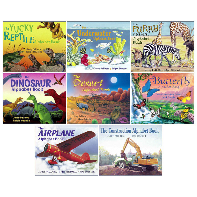 字母表系列8册 英文原版 Jerry Pallotta's Alphabet Books 儿童自然科普绘本图画书 4-8岁 英文版 进口英语原版书籍