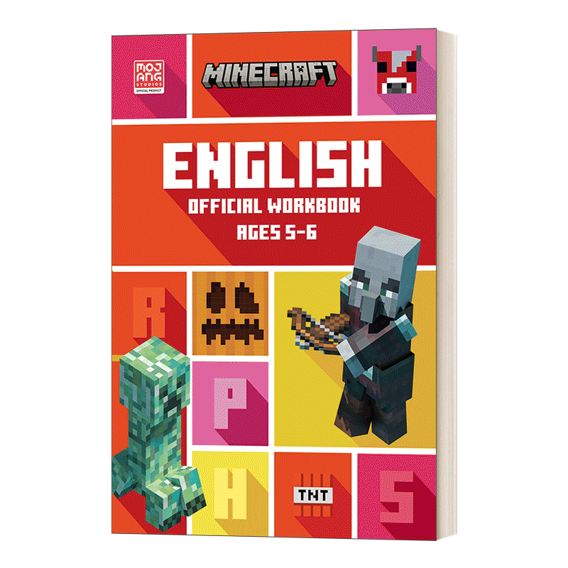 英文原版 Minecraft English Ages 5-6 Official Workbook我的世界官方英语练习册5-6岁英文版进口英语原版书籍-图0