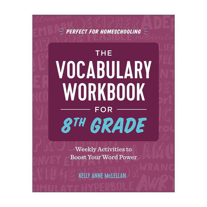 英文原版 The Vocabulary Workbook for 8th Grade 8年级英语词汇练习册 每周积累 提高阅读 拼写和词汇使用能力进口英语原版书籍