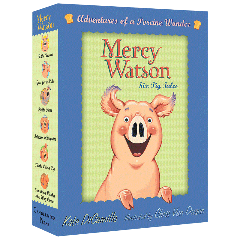 英文原版 Mercy Watson Boxed Set 小猪梅西6册盒装 英文版 儿童桥梁章节小说 Kate DiCamillo 凯特迪卡米洛 爱德华的奇妙之旅作者 - 图2