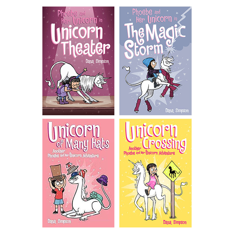 华研原版 菲比和她的独角兽5-8册 英文原版 Phoebe and Her Unicorn 友谊主题 儿童英语读物 全彩漫画 英文版 进口英语原版书籍