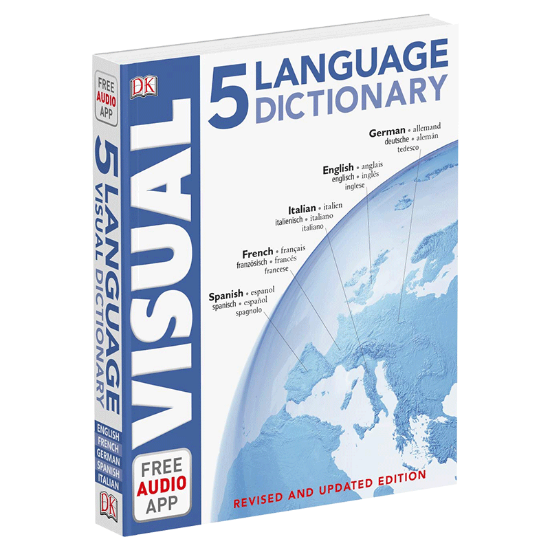 DK 5种语言图解词典 英文原版 5 Language Visual Dictionary 英文版工具书 进口原版英语书籍 可搭日语英语 韩语英语双语图解字典 - 图1