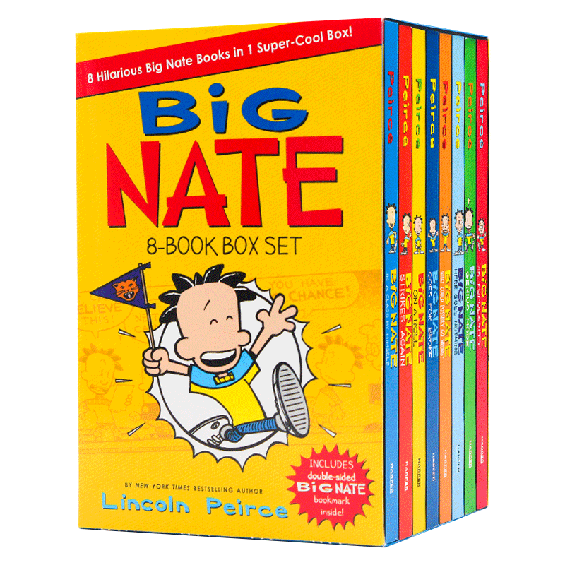 我们班有个捣蛋王 英文原版 Big Nate 8-book Box Set 大内特1-8册盒装 小屁孩日记作者推荐 进口原版儿童英语章节桥梁书 英文版 - 图3