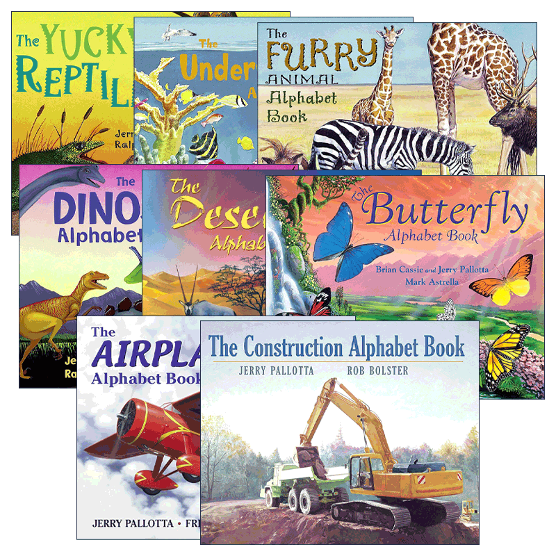 字母表系列8册 英文原版 Jerry Pallotta's Alphabet Books 儿童自然科普绘本图画书 4-8岁 英文版 进口英语原版书籍