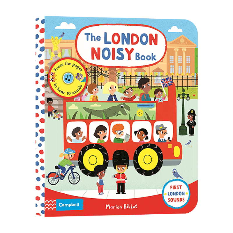 英文原版绘本 The London Noisy Book 伦敦发声书 聆听城市里的各种声音 纸板书 英文版 进口英语原版书籍