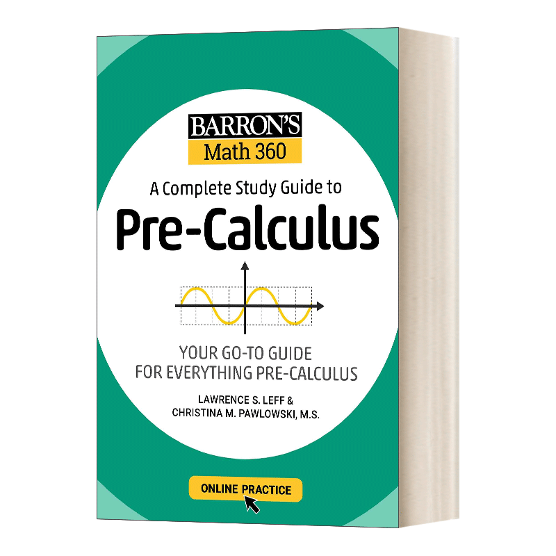 英文原版 Barron's Math 360巴朗美国中学微积分完全学习指南含在线练习英文版进口英语原版书籍-图0