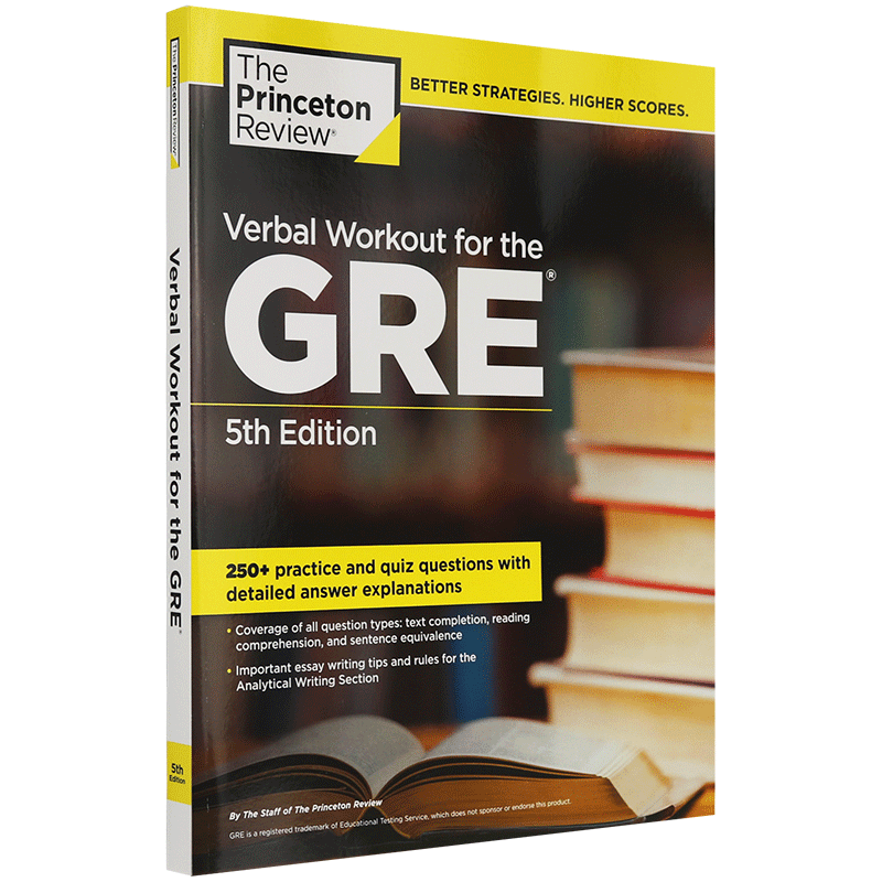 普林斯顿GRE语文练习册第五版 英文原版 Verbal Workout for the GRE 5th Edition GRE词汇真题训练语文练习书 英文版进口英语书籍
