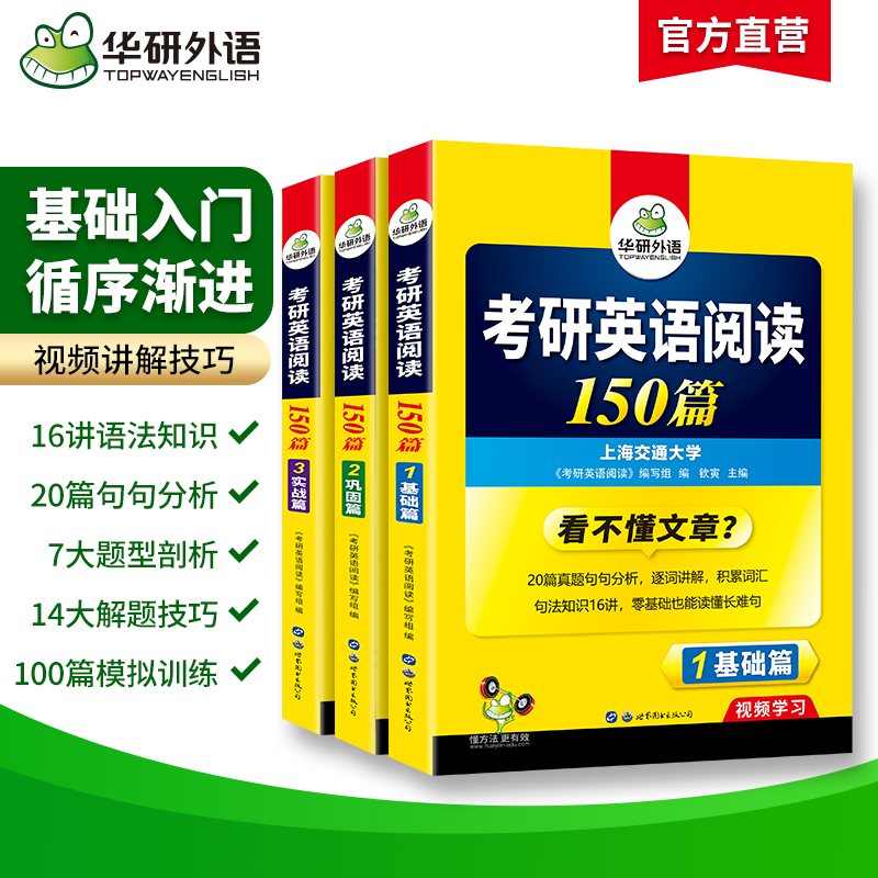 华研外语2025考研英语一阅读理解150篇专项训练书籍题源报刊阅读历年真题试卷完形填空词汇语法与长难句写作文翻译单词考研英语二-图1