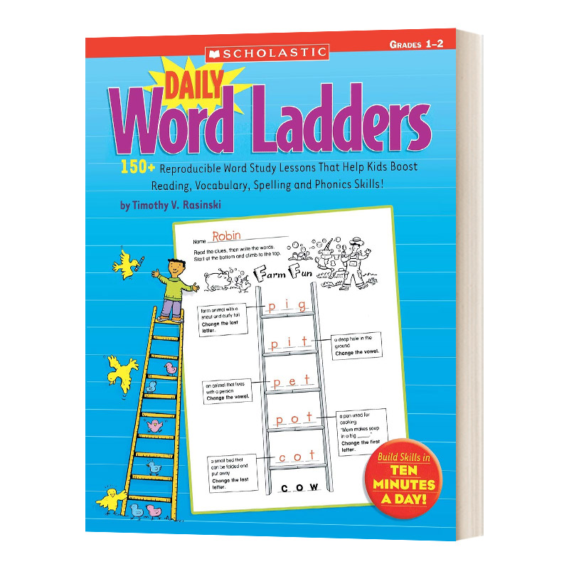 英文原版 Daily Word Ladders: Grades 1-2 每日单词阶梯练习 1-2年级 英文版 进口英语原版书籍 - 图0