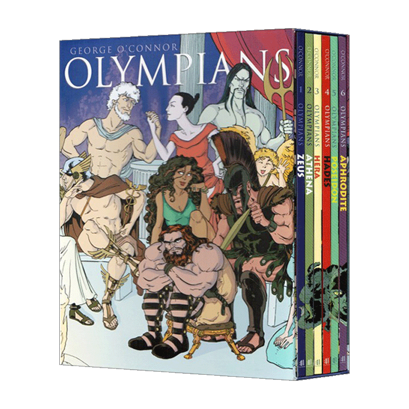 英文原版 Olympians Boxed Set Books 1-6 奥林匹斯主神系列漫画小说6册盒装 1-6 英文版 进口英语原版书籍 - 图0