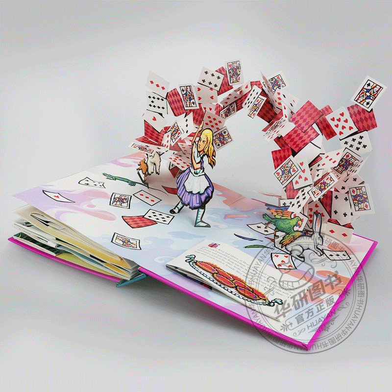 爱丽丝梦游仙境立体书 Alice s Adventures in Wonderland 爱丽丝漫游奇境记 pop up book 英文原版绘本 全英文版进口英语书籍 - 图2