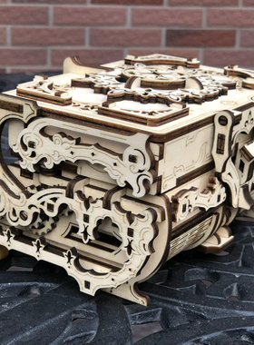 古董盒送女友木制机械模型diy