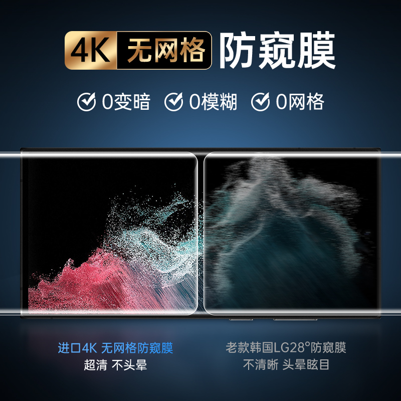 三星s22Ultra手机膜s24防窥Galaxy s23防窥膜note20u钢化s21水凝s20+原厂全屏s10十防偷窥保护膜plus菲林贴膜 - 图1