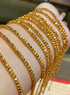 仿金沙金碎银几两手链项链套链爆闪珠diy金珠碎碎金精致送女友礼