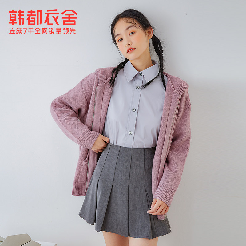 韩都衣舍2020年新款宽松外穿女毛衣 韩都衣舍嗒嗒毛针织衫