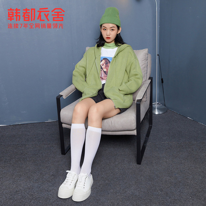 韩都衣舍2020年新款宽松外穿女毛衣 韩都衣舍嗒嗒毛针织衫