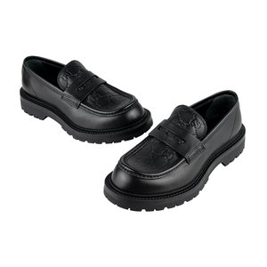 GUCCI古驰男士皮革圆头低帮厚底乐福鞋男春秋XY