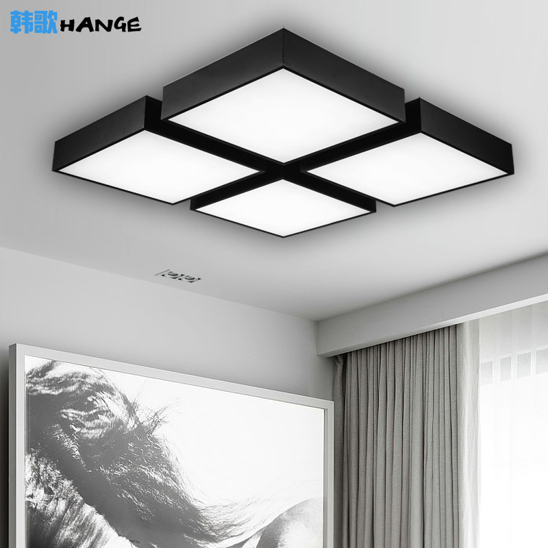 大气方型LED吸顶灯简约办公室灯组合吸顶灯工作室会议室定制灯具_虎窝淘