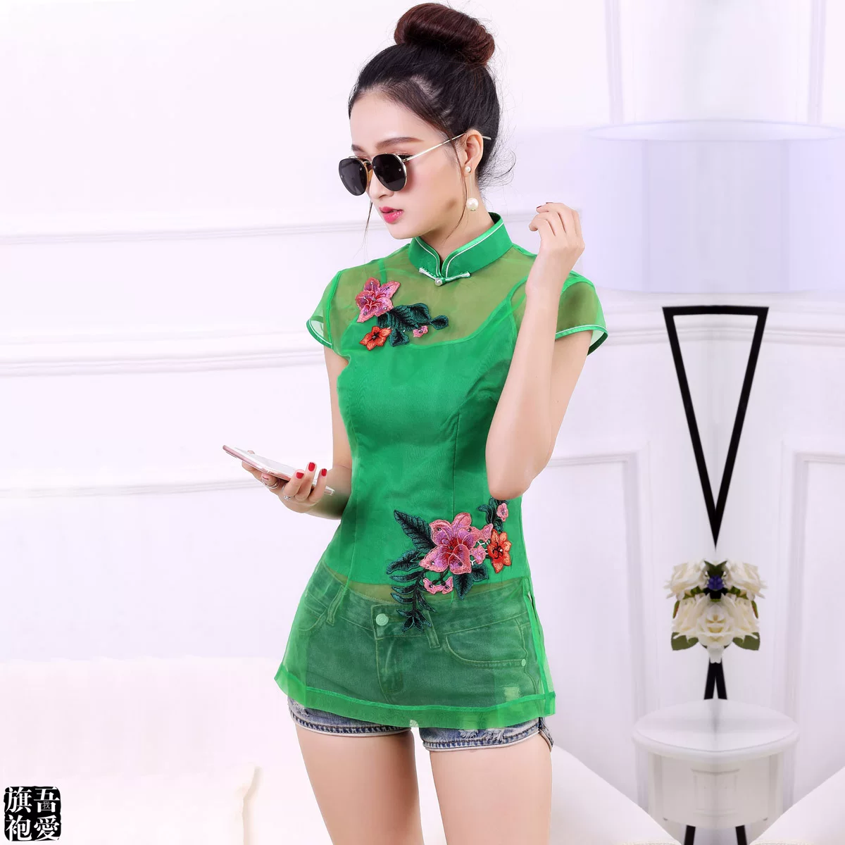 Fashionable short summer clothing, cheongsam, Chinese style