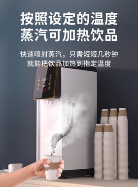 直饮先生蒸汽开水机商用步进式奶茶店奶泡机餐厅酒店电热烧水器炉