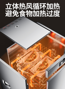 鼎百商用不锈钢保温车大容量双门宴会餐车酒店食堂节能移动保温柜