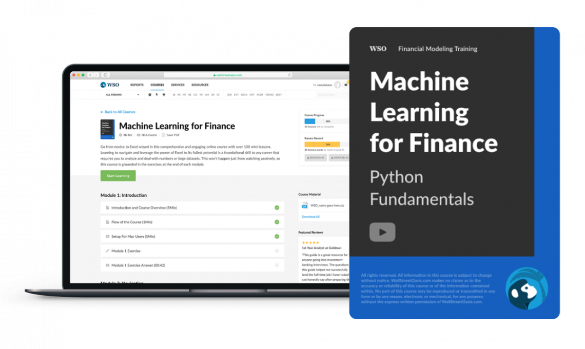 WSO Machine Learning for Finance Applied Machine learnin学习-图1