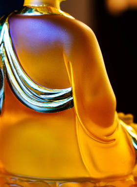 水琉璃家用佛堂供奉药师佛像摆件