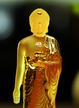 新品站阿弥陀佛像家用供奉车摆件