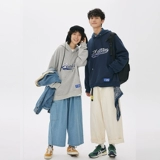 Японская трендовая толстовка с капюшоном для влюбленных, весенняя парная одежда, куртка, с вышивкой, оверсайз