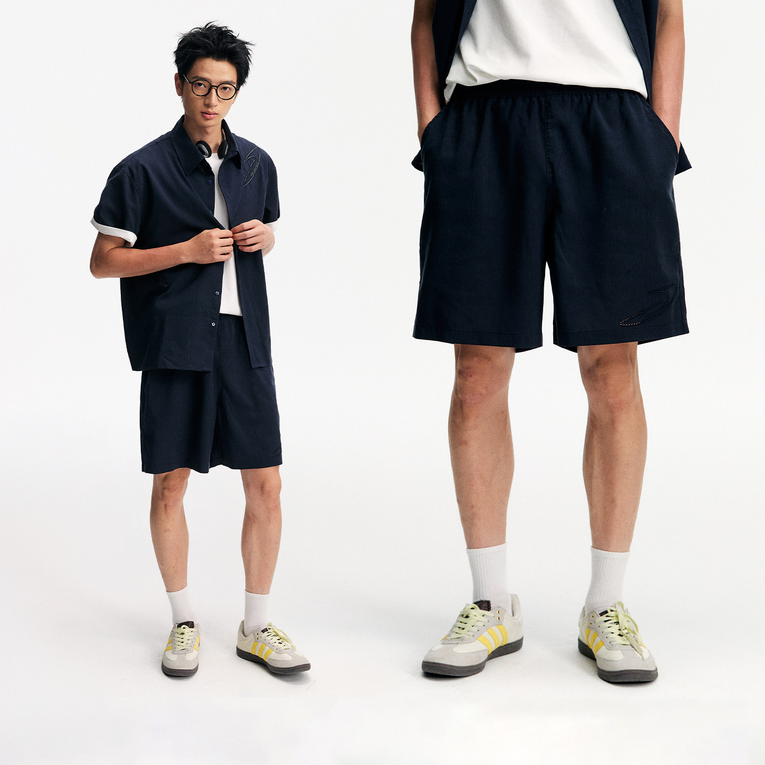 江南先生NewJNXS莱赛尔吸湿透气五分裤亚麻激光镂空绣花短裤男女,淘宝优惠券,粉丝福利购,淘宝优惠卷